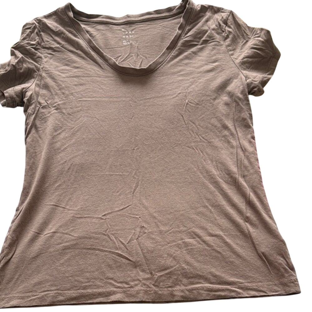 Old Navy Brown Crew Neck Tee Women's Small Short Sleeve Cotton Blend